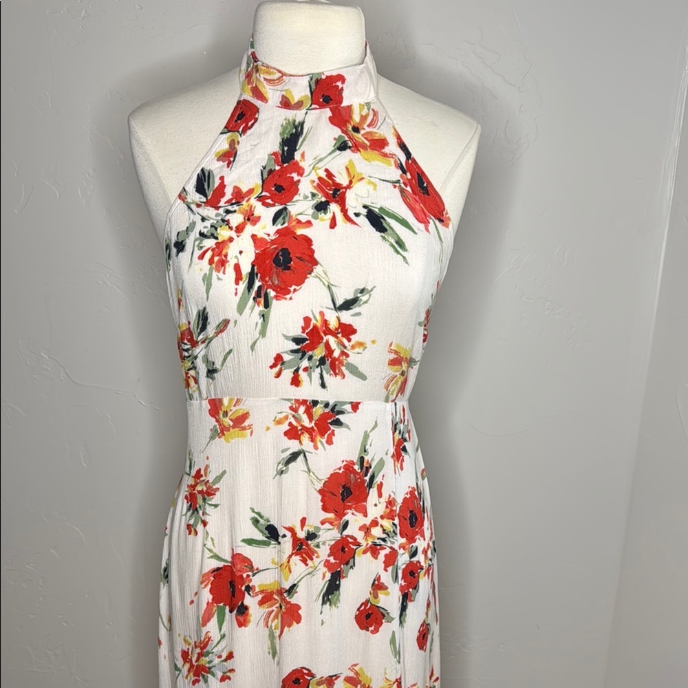 Astr Red Floral Maxi Dress